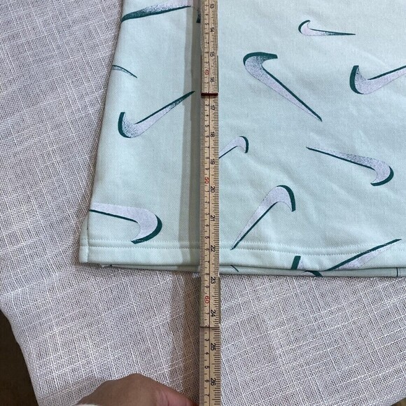 Nike NWT Sleeve Seafoam Green Sleeve Knit Pullover Sweatshirt Top Size Large - Picture 6 of 8